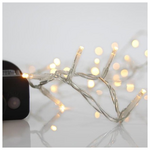 Σειρα,100 led 3mm,31v,8 Προγραμματα,μετασχηματιστη με Μνημη,προεκταση Παροχης 300cm,διαφανο Καλωδιο,θερμο Λευκο Led,ανα 5cm,ιρ44