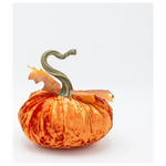 Βελουδινη Κολοκυθα, Πορτοκαλι με Φυλλα Σφενδαμου, 19x19cm