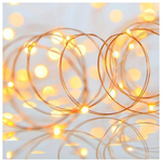 Σειρα, 100 Μινι Led, 4,5v Μετασχηματιστη, Σταθερο, Μπρονζε Χαλκινο Καλωδιο, Θερμο Λευκο Led, ana 10cm, Προεκταση Παροχης 5m, Ιρ44