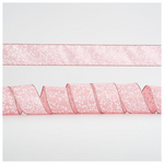 Κορδελα Ροζ, με Ασημι Κλαδια, 6,35cm, 10y