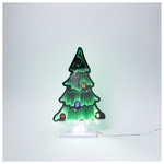 Χριστουγεννιατικο Δεντρο 30x23cm, Διακοσμητικο Σχεδιο Καθρεφτης με led Ταινια, Μετασχηματιστη, 147 Led, Χρωματιστο Led, Προεκταση Παροχης 3m, Ip20
