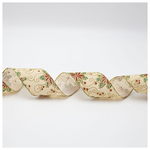 Κορδελα Μπεζ Βελουδο με Κοκκινο Αλεξανδρινο, 914x6.3cm