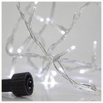 Σειρα, 100 led 3mm, 31v, Επεκταση εωσ 3, με Μετασχηματιστη, Προεκταση Παροχης 300cm, Διαφανο Καλωδιο, Λευκο Led, ανα 5cm, Ιp44