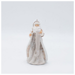 Διακοσμητικο Πολυρεζιν, Αγιος Βασιλης με Λιστα Δωρων, ροζ Απαλο, 9x15cm