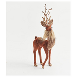 Βελουδινος Ταρανδος, Σκουρο Καφε, 13x5x29cm