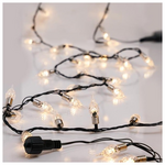 Σειρα, 200 led 5mm, Vintage Διακοσμητικο 1.2mm, 31v Μετασχηματιστη, 4 Επεκτασεις εωσ 3 Σετ, Πρασινο pvc Καλωδιο, Θερμο Λευκο led ανα 5cm, Προεκταση Παροχης 3m, Ip44