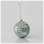Γυαλινη Μπαλα, Ιριδιζουσα Μεντα, με Διαφανη Λιβελουλα, σετ 4τμχ, 8cm