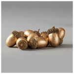 Χρυσα Βελανιδια σε Χαρτινη Συσκευασια, σετ 12τμχ, 3,5cm