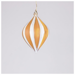 Πλαστικο Στολιδι, Χρυσο Λευκο, σετ 3τμχ, 10cm