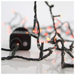 Σειρα, 240 led 3mm, 31v, 8 Προγραμματα, Μετασχηματιστη με Μνημη, Προεκταση Παροχης 300cm,πρασινο Καλωδιο,κοκκινο Led,ανα 5cm,ιρ44