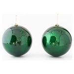 Πλαστικη Μπαλα, Πρασινη, Γυαλιστερη, σετ 2τμχ, 20cm