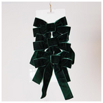 Μικροι Φιογκοι Βελουδινοι Σμαραγδι, σετ 3τμχ, 16x24cm