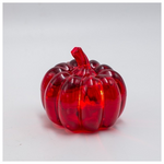 Φωτιζομενη Κοκκινη Ακρυλικη Κολοκυθα, Μπαταριας 3xlr44, Θερμο Λευκο Led, 8x8x7, Ip20