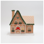 Χαρτινο Σπιτακι, Μπεζ, Φωτιζομενο, 20.5x11x20.5cm