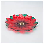 Πιατελα Αλεξανδρινο Κοκκινη, Γυαλινη Διακοσμητικη, 22.5cm