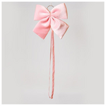 Φιογκος, Βελουδινος Ροζ, με Κορδελα, 34cm