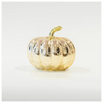 Γυαλινη Κολοκυθα Φωτιζομενη, Χρυση, 14.5cm