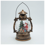 Φαναρι με Αγιο Βασιλη, με Νερο στο Εσωτερικο, Φωτιζομενο, Μπαταριας, Timer, 14x11x20.50cm