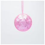 Γυαλινη Μπαλα, Ντισκο, Ροζ, 8cm