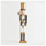 Καρυοθραυστης, Πλαστικος, με Χρυσο Καπελο, Μαυρος Χρυσος, 55cm