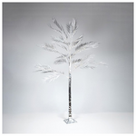Ασημι Δεντρο Φτερη 1,8m,  Μετασχηματιστης, 140 Θερμα Λευκα Mini Led, Προεκταση Παροχης 3m, Ip44