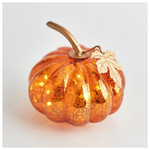 Γυαλινη Φωτιζομενη Κολοκυθα, Χαλκινη, 12cm