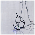 Σειρα, 96 led 5mm, Hλιακο Συλλεκτη με Αισθητηρα Φωτος, Σταθερο/flash Προγραμμα, Πρασινο pvc Καλωδιο, Πολυχρωμο Led, ανα 10cm, Προεκταση Παροχης 1m, Ip44