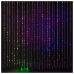 Κουρτινα, 756 Smart Mini Led, 5v Μετασχηματιστης,  Ελεγχος Προγραμματος με Εφαρμογη, Διαφανο Καλωδιο Πλακε, Rgbw Led, Προεκταση Παροχης 5m, 200x200cm, Ip44