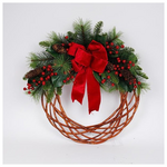 Στεφανι, με Κοκκινο Φιογκο, Μπαμπου, 66cm