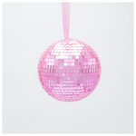 Γυαλινη Μπαλα, Ντισκο, Ροζ, 10cm