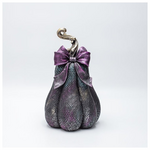 Πολυρεζιν Κολοκυθα με μωβ Φιογκο, Halloween, 15x14x26cm