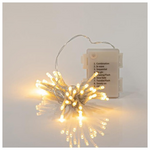 Σειρα, 24 led 3mm, Μπαταριας 3xaa, 8 Προγραμματα & Μνημη, Timer, Διαφανο pvc Καλωδιο, Θερμο Λευκο Led, ana 10cm, Προεκταση Παροχης 30cm, Ip44, Display box (24τμχ)