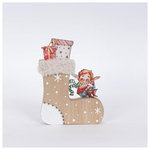 Διακοσμητικη Μποτουλα, με Ξωτικο, Ξυλινη, 2.5x14x19cm