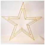 Αστερι Φωτιζομενο 110cm, 2640 Led, 31v Μετασχηματιστη, Timer, Μπρονζε Μεταλλικος Σκελετος, Μπρονζε Χαλκινο Καλωδιο, Θερμο Led, Προεκταση Παροχης 5m, ip4