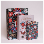 Βιβλια Διακοσμητικα, με Καρυοθραυστη,  Ξυλινα, σετ 3 Τμχ, 32x23x7,  25x18.5x5.5 και 18x13x4cm