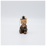 Στολιδι Πολυρεζιν, Αρκουδακι Καθιστο Vintage με Πιπα, 4.5x9.5cm