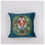 Μαξιλαρι με Στεφανι και Καρυοθραυστη, Πρασινο, 40x40cm