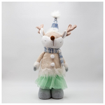 Γυναικα Ταρανδος, με Γαλαζια Ρουχα, 23x17x79cm