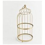 Κλουβι, με δυο Επιπεδα, Μεταλλικο, Χρυσο, 24x53x58cm