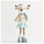 Γυναικα Ταρανδος, με Γαλαζια Ρουχα, 15x12x54cm