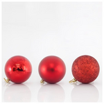 Μπαλα Πλαστικη, Κοκκινη, σετ 6τμχ, 10cm