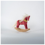 Βελουδινο Αλογακι, Μπορντω, 30x31cm