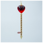 Κλειδι Πλαστικο, Κοκκινο Πετραδι Καρδια, 4.3x1.3x15.5cm