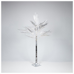 Ασημι Δεντρο Φτερη 1,5m, Μετασχηματιστης, 110 Θερμα Λευκα Mini Led, Προεκταση Παροχης 3m, Ip44