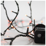 Σειρα, 100 led 3mm, 31v Μετασχηματιστη, 8 Προγραμματα & Μνημη, Πρασινο pvc Καλωδιο, Κοκκινο led ανα 5cm, Προεκταση Παροχης 3m, Ιρ44