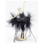 Μπαλαρινα Χορευτρια Πολυρεζιν, με Μαυρο Φορεμα, 13x13x21.5