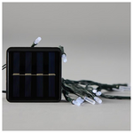 Σειρα, 80 led 5mm, με Ακρυλικη Επεκταση, Ηλιακο Συλλεκτη με Αισθητηρα Φωτος, 8 Προγραμματα, Πρασινο pvc Καλωδιο, Λευκο led ανα 10cm, Προεκταση Παροχης 1m, Ιρ44