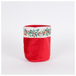 Καλαθακι με Γκι, Κοκκινο Βελουδο, 15x20cm