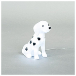 Ακρυλικος Σκυλος Δαλματιας, 4,5v, 30 Λευκα Led,  με Μετασχηματιστη, 500cm Προεκταση Παροχης, 26x14x30cm, Ip44