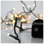 Σειρα, 50 led 3mm, 4,5v Μετασχηματιστη, 8 Προγραμματα & Μνημη, Πρασινο pvc Καλωδιο, Θερμο Λευκο Led, ανα 5cm, Προεκταση Παροχης 3m, Ip44